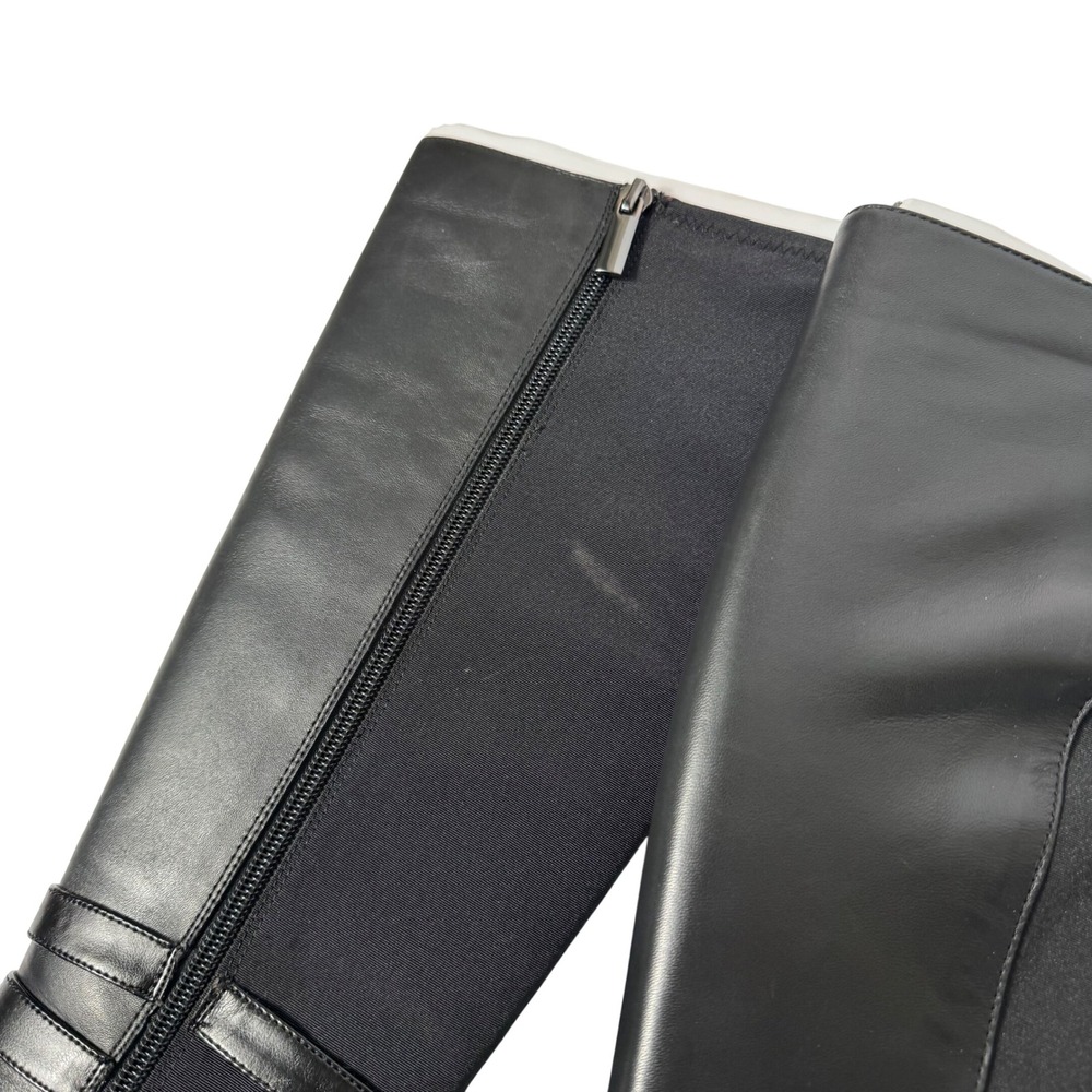 White House Black Market Alexa Tall Boot High Zip Leather Riding Womens 7.5 - Picture 6 of 10